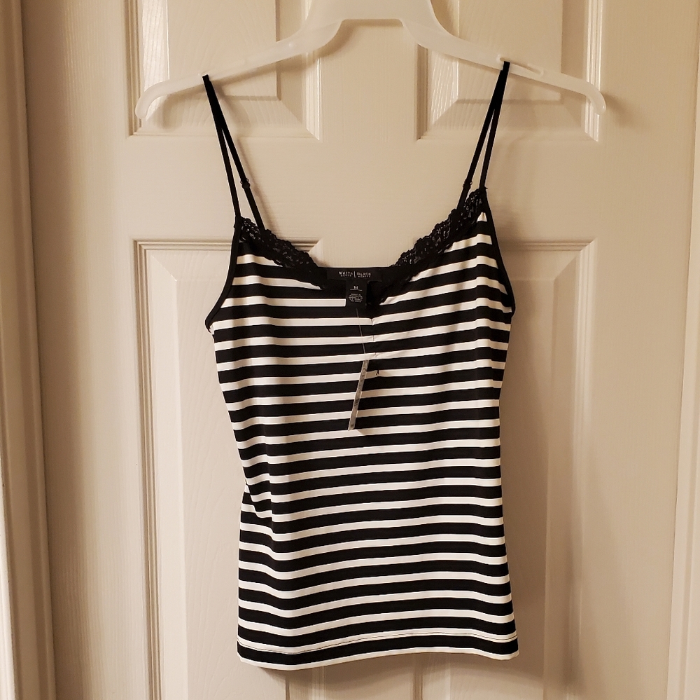WHBM Black and White Top